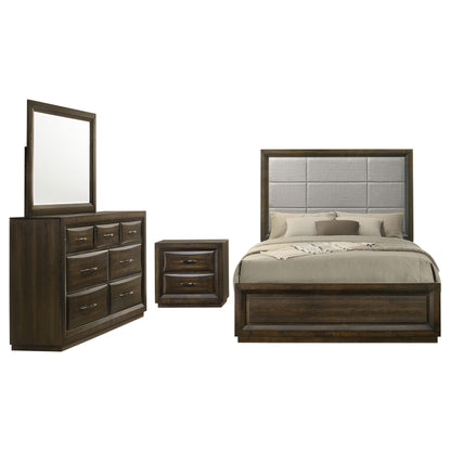 Atlas 4-piece Eastern King Bedroom Set Dark Oak