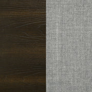 Atlas 63-inch Eastern King Upholstered Panel Bed Grey and Dark Oak