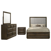 Atlas 4-piece Queen Bedroom Set Dark Oak