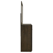 Atlas 7-drawer Bedroom Dresser and Mirror Set Dark Oak