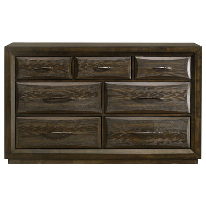 Atlas 7-drawer Bedroom Dresser Cabinet Dark Oak