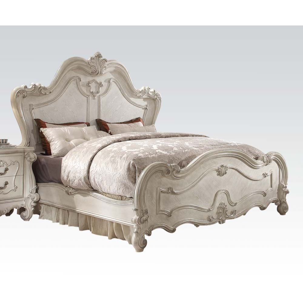 Versailles Eastern King Bed - Bone White