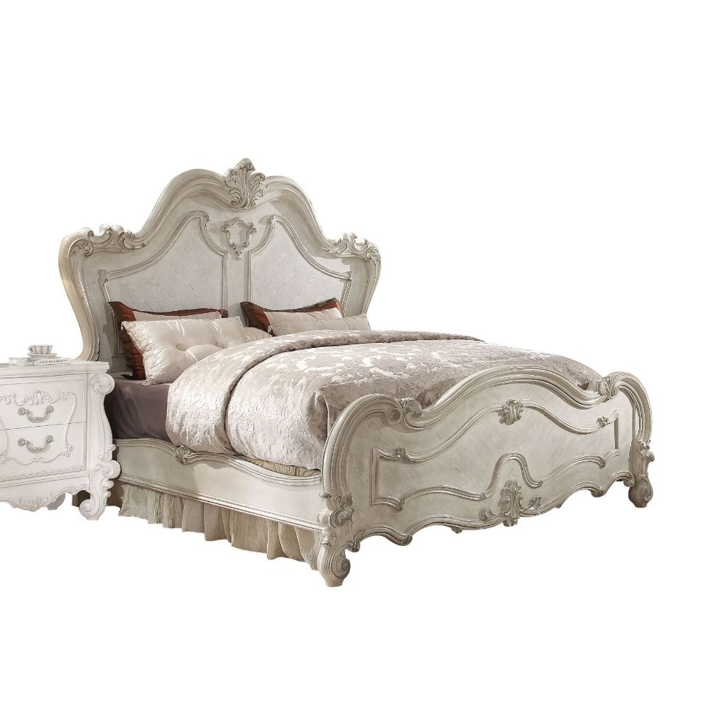 Versailles Queen Bed - Bone White