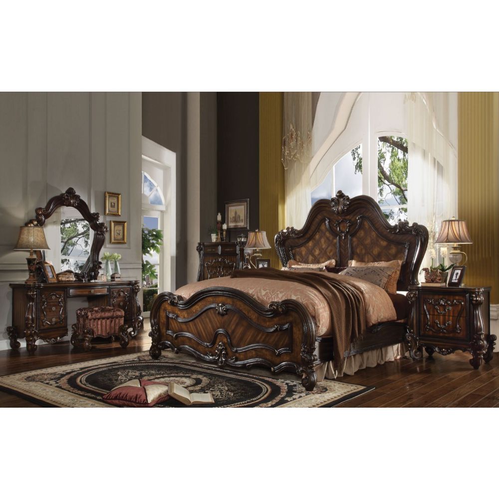 Versailles Eastern King Bed - Cherry Oak