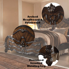 Versailles Queen Bed - Cherry Oak