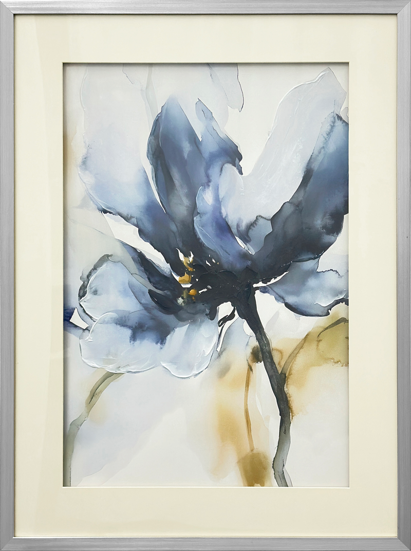 Mystic Blossom Hand-embellished Framed Under Acrylic