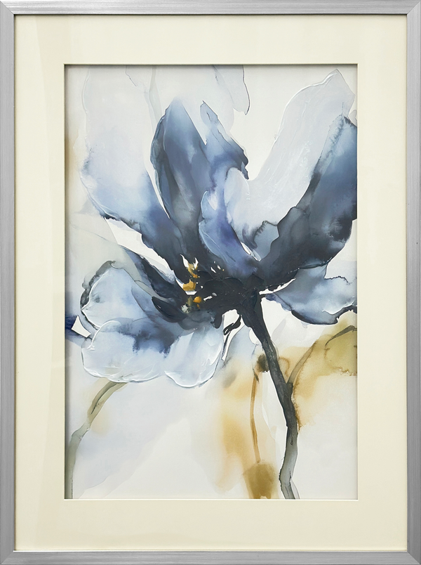 Mystic Blossom Hand-embellished Framed Under Acrylic