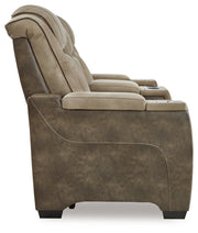 Next-Gen Durapella Power Reclining Loveseat with Console & Adjustable Headrest