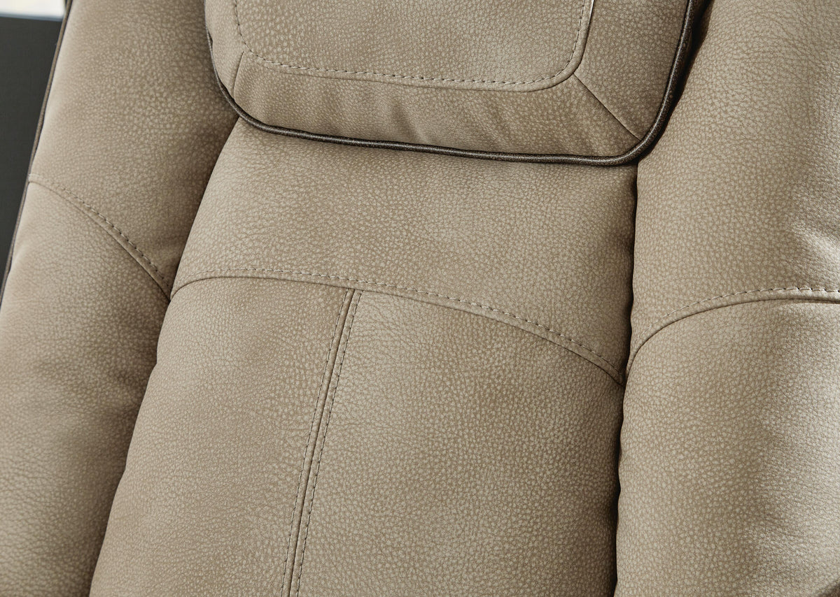Next-Gen Durapella Power Reclining Loveseat with Console & Adjustable Headrest