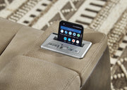Next-Gen Durapella Power Reclining Loveseat with Console & Adjustable Headrest