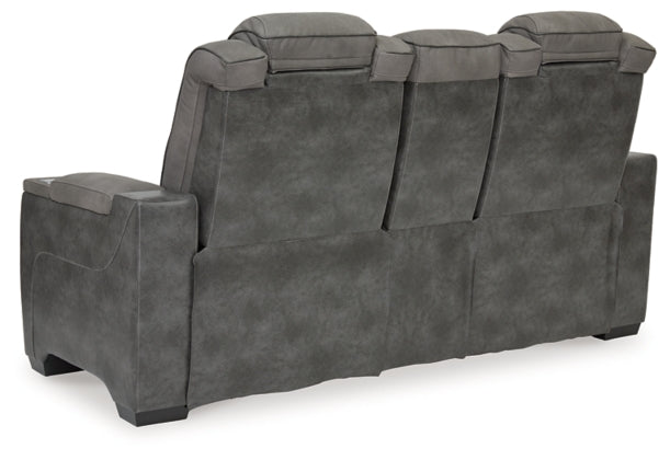 Next-Gen Durapella Power Reclining Loveseat with Console & Adjustable Headrest