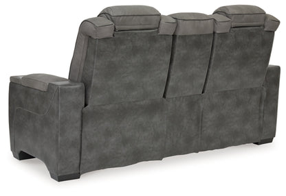 Next-Gen Durapella Power Reclining Loveseat with Console & Adjustable Headrest