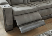 Next-Gen Durapella Power Reclining Loveseat with Console & Adjustable Headrest