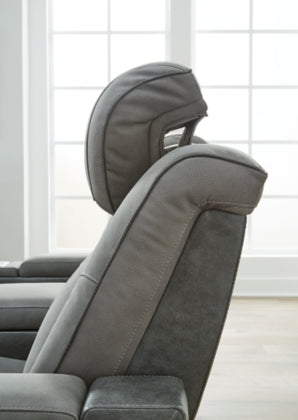 Next-Gen Durapella Power Reclining Loveseat with Console & Adjustable Headrest