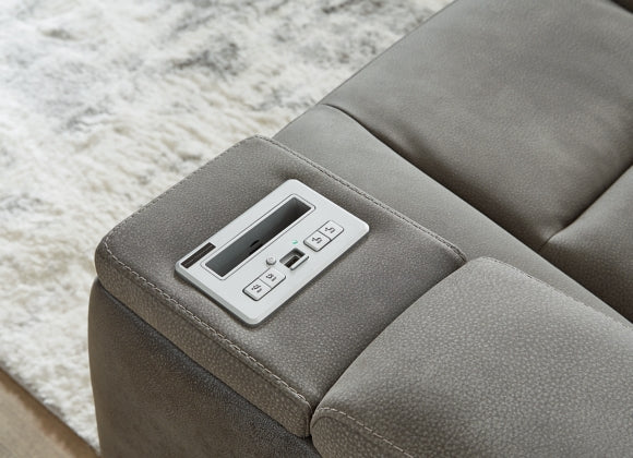 Next-Gen Durapella Power Reclining Loveseat with Console & Adjustable Headrest