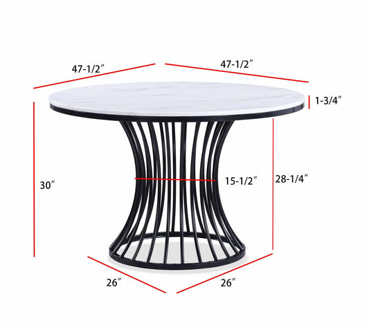 Hadley Faux Marble Round Table