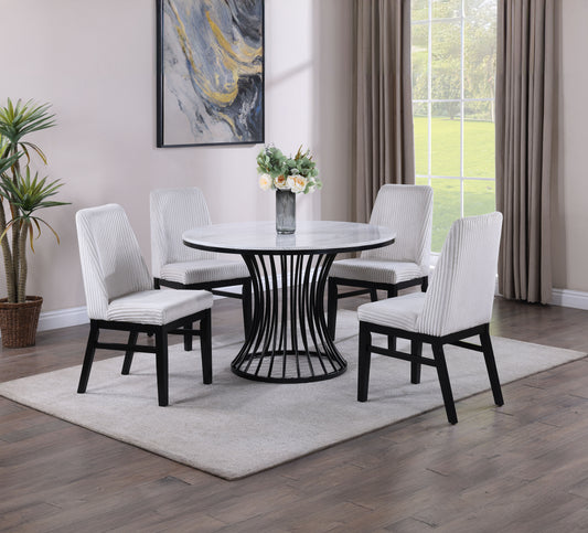 Hadley Faux Marble Round Table