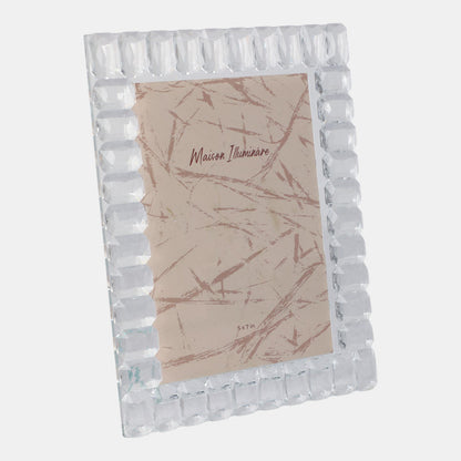5x7 Beveled Edge Crystal Photo Frame, Clear