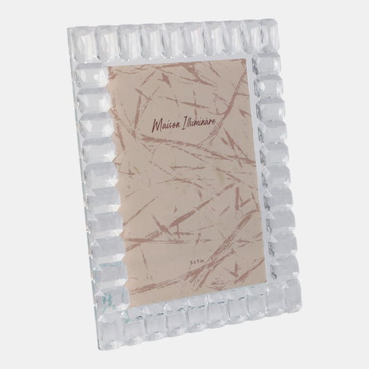 5x7 Beveled Edge Crystal Photo Frame, Clear