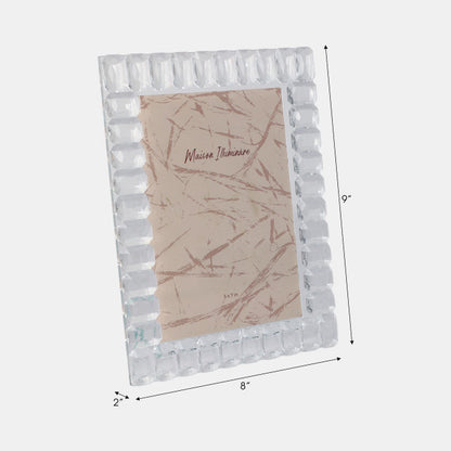 5x7 Beveled Edge Crystal Photo Frame, Clear