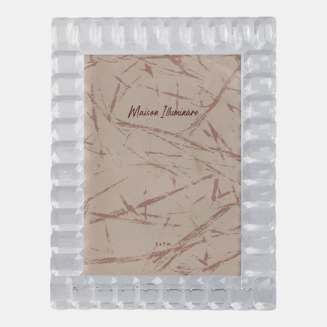 5x7 Beveled Edge Crystal Photo Frame, Clear