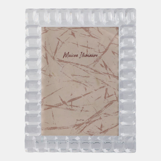 5x7 Beveled Edge Crystal Photo Frame, Clear