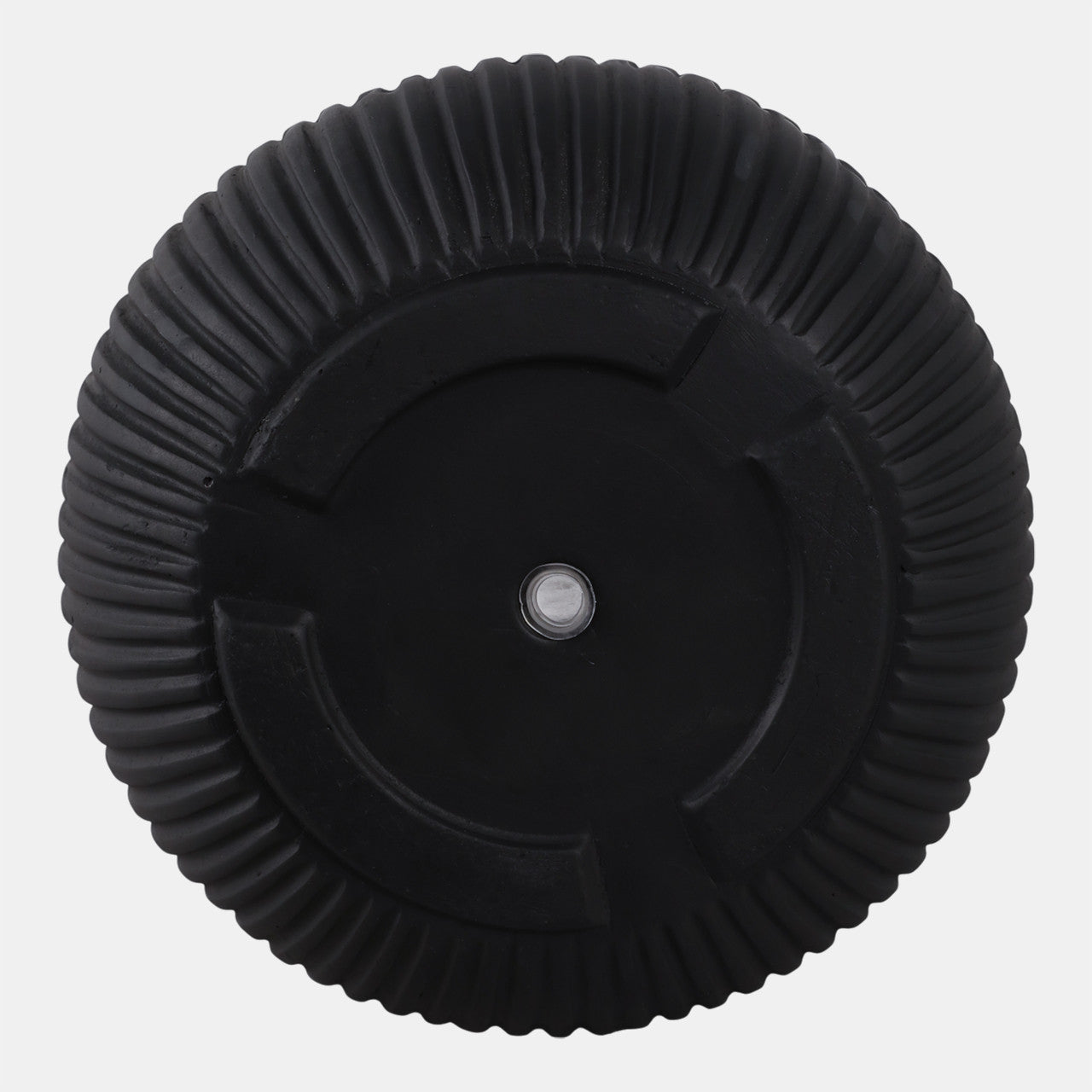 S/3 11/14/18" Ribbed Resin Planters, Black