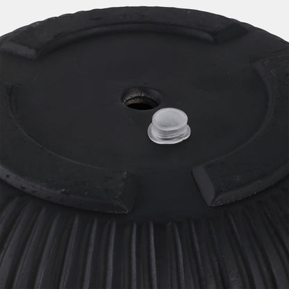 S/3 11/14/18" Ribbed Resin Planters, Black