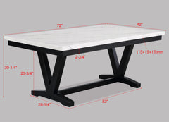 Tanner Faux Carrera Dining Table
