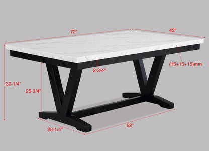 Tanner Faux Carrera Dining Table