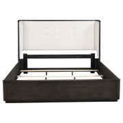 Leandro 55-inch  Wingback Bed Burnished Black