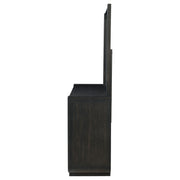 Leandro 8-drawer Bedroom Dresser with Mirror Burnished Black