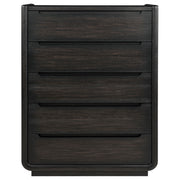Leandro 5-drawer Bedroom Chest of Drawers Burnished Black