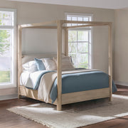Solano 85-inch California King Canopy Bed Weathered Mango