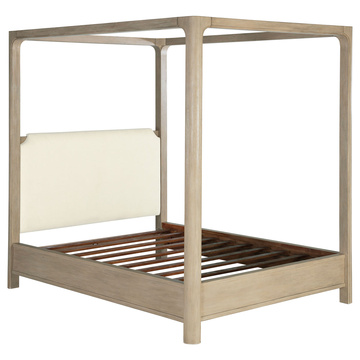 Solano 85-inch California King Canopy Bed Weathered Mango