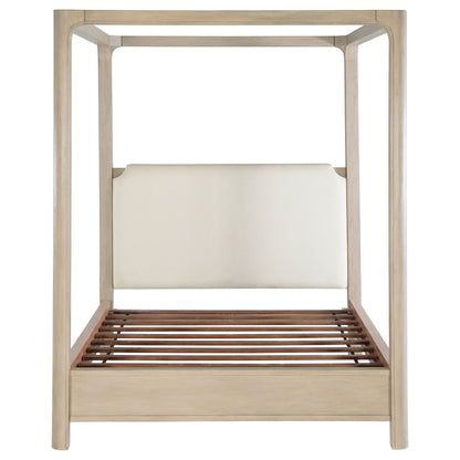 Solano 85-inch California King Canopy Bed Weathered Mango