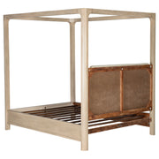 Solano 85-inch California King Canopy Bed Weathered Mango