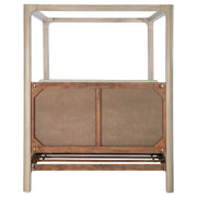 Solano 85-inch California King Canopy Bed Weathered Mango