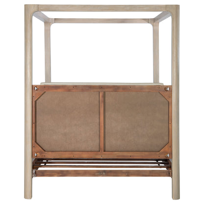 Solano 85-inch California King Canopy Bed Weathered Mango