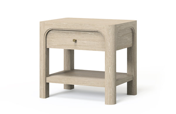 Solano 1-drawer Nightstand Bedside Table Weathered Mango
