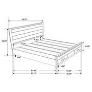 Cama con almacenaje Woodmont rústica marrón dorado
