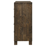 Cómoda Woodmont de 8 cajones en marrón dorado rústico