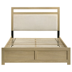 Hendricks Queen Panel Headboard Platform Bed Light Oak