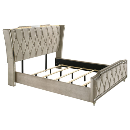 Lorient 5-piece California King Bedroom Set Ivory and Camel