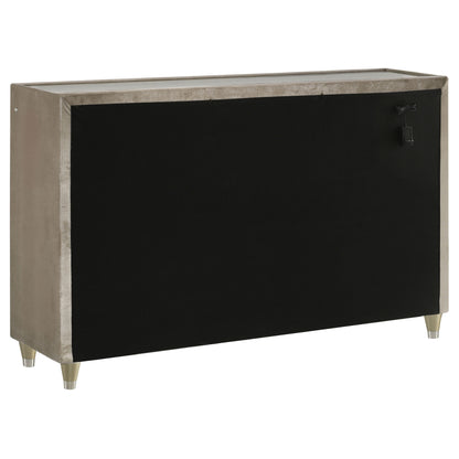 Lorient 8-drawer LED Bedroom Dresser Cabinet Ivory and Camel