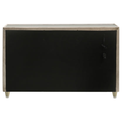 Lorient 8-drawer LED Bedroom Dresser Cabinet Ivory and Camel