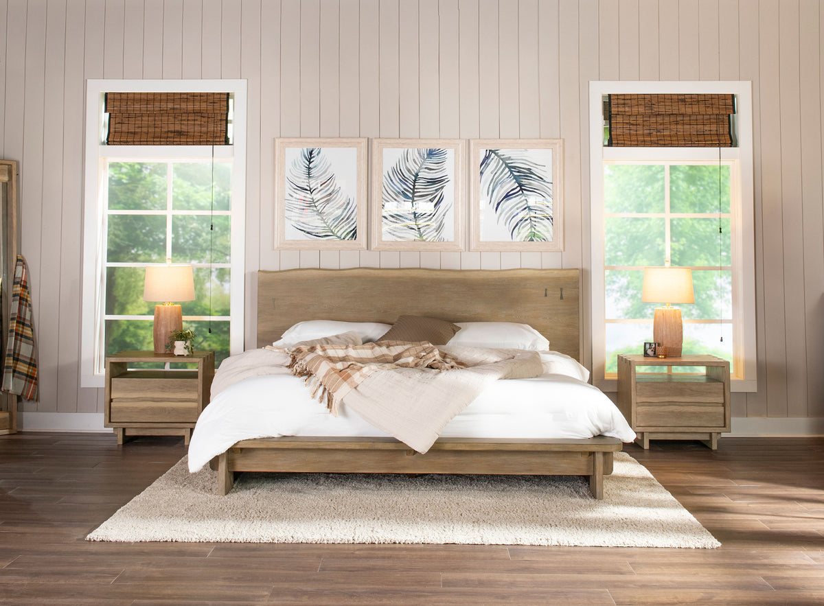 Stillwater Queen Platform Weathered Oak