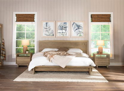 Stillwater Queen Platform Weathered Oak