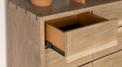 Stillwater Dresser with Mirror Weathered Oak