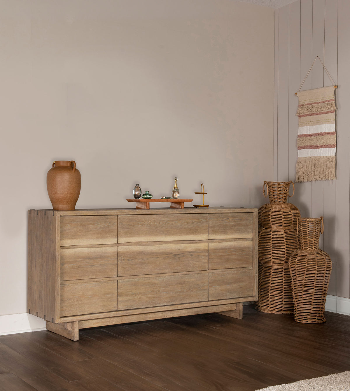 Stillwater 9-drawer Dresser Weathered Oak